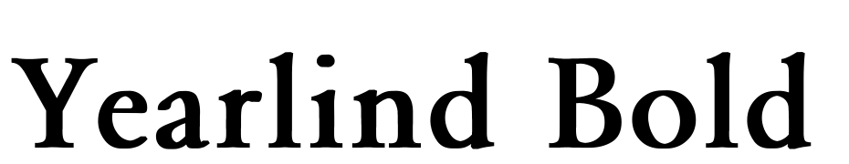 Yearlind Bold cкачати шрифт безкоштовно